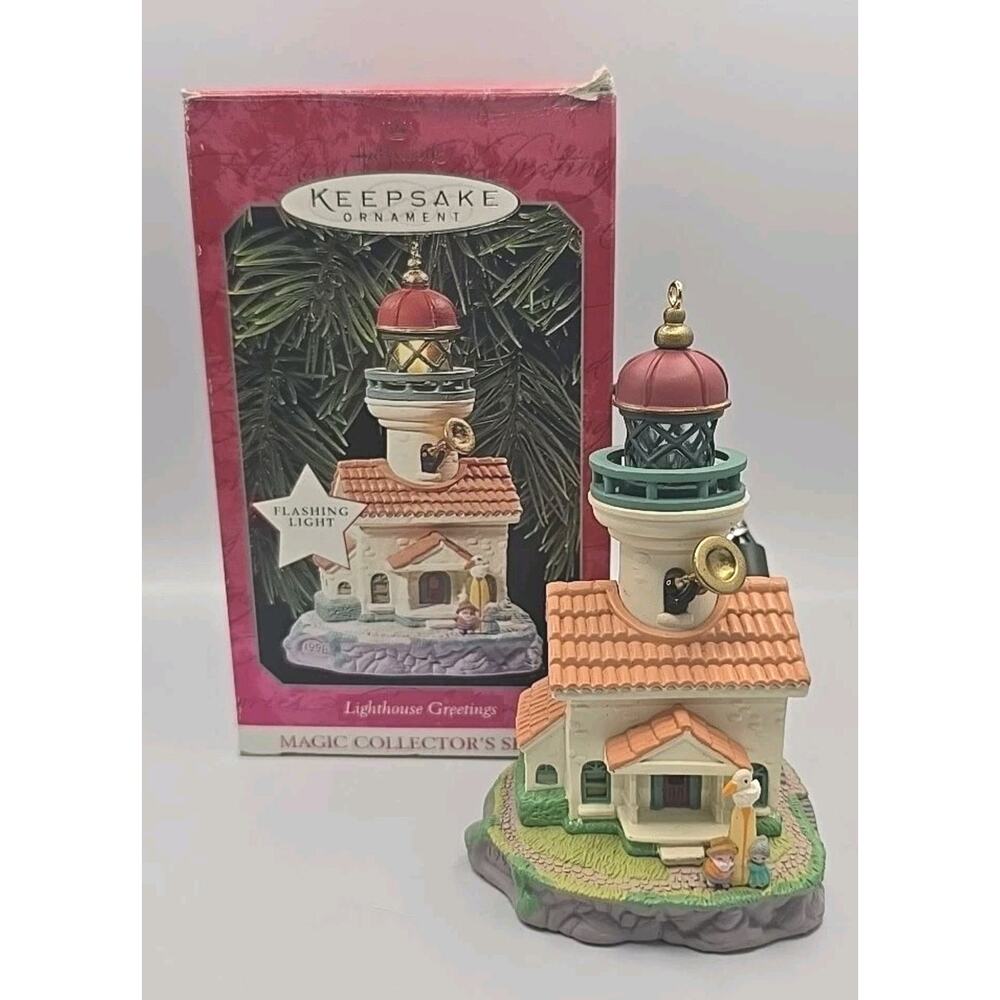 1998 Hallmark Lighthouse Greetings Ornament SKU U21